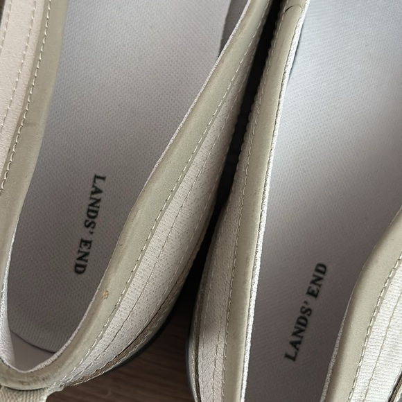 Women's Lands' End Terrain Ballet Rubber Sole Slip On Shoes 9 Field Khaki - Picture 9 of 12